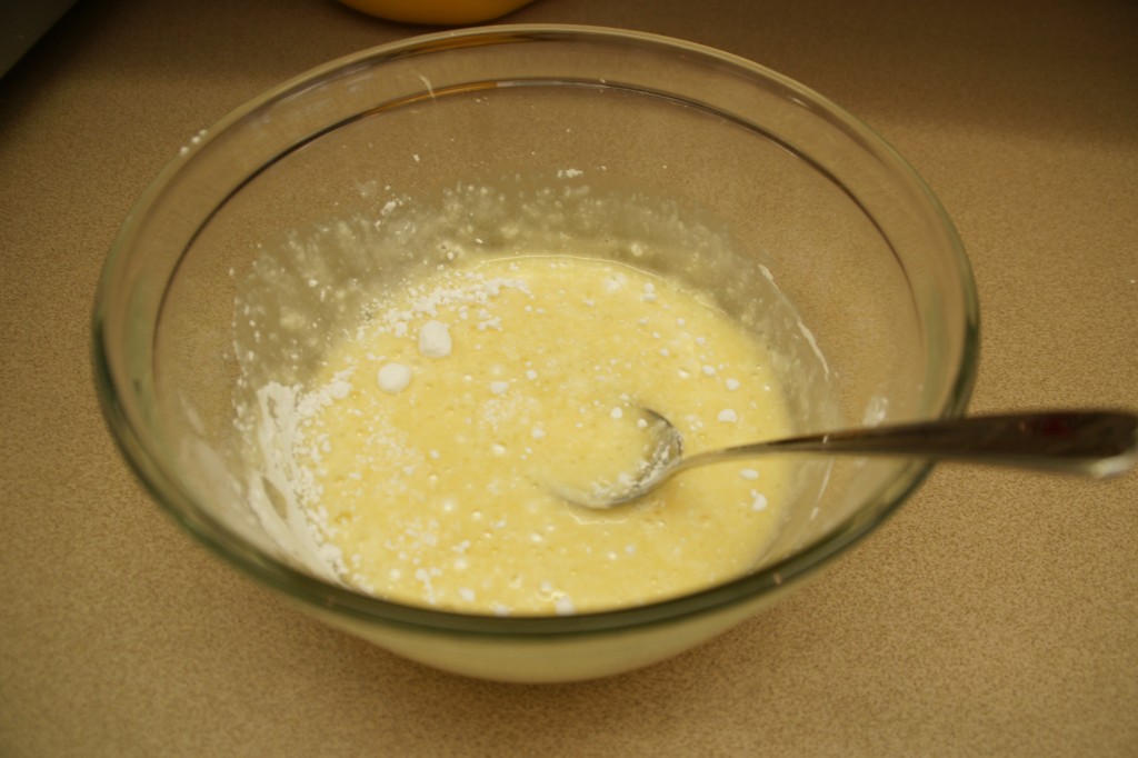 The glaze should be thin enough to spoon over the biscuit. Add more powdered sugar if it runs too wild.