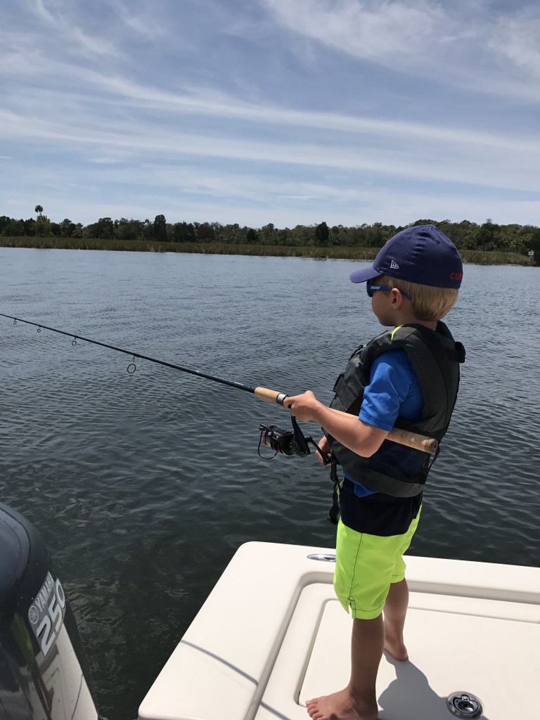 Carson takes his fishing serious. A sting ray was the first thing he ever caught and it caught everyone in the boat by surprise.